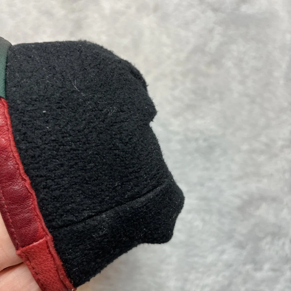 Gloves Intl Womens Leather Gloves Size M Cranberry Fleece Lined Wrist Thinsulate